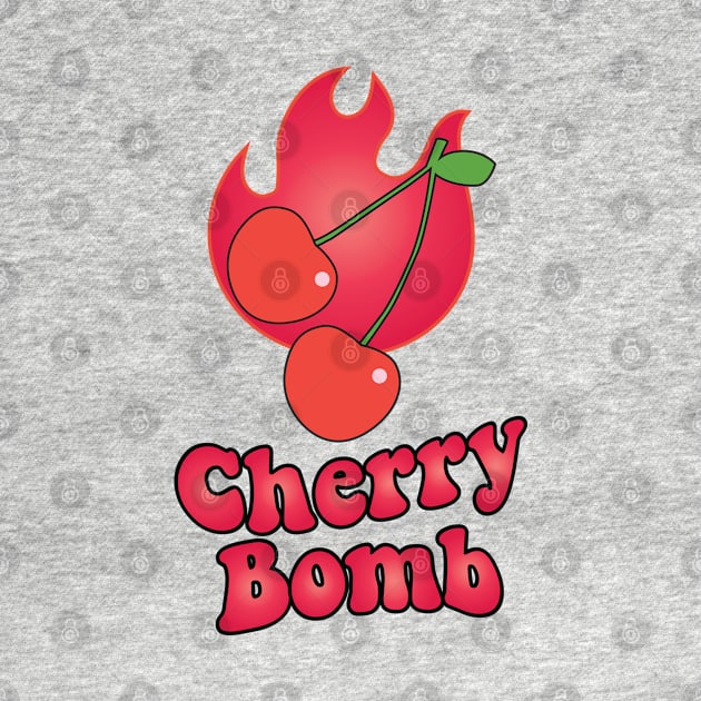 Cherry Bomb and Red Flaming Design by YourGoods